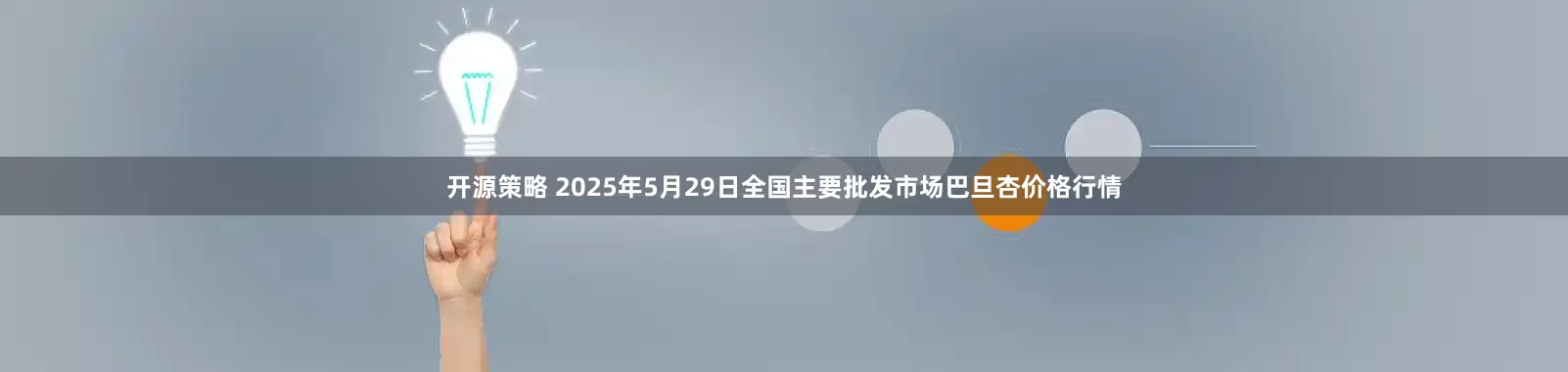 开源策略 2025年5月29日全国主要批发市场巴旦杏价格行情